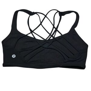 Lululemon Black Strappy Criss Cross Bra Size 8